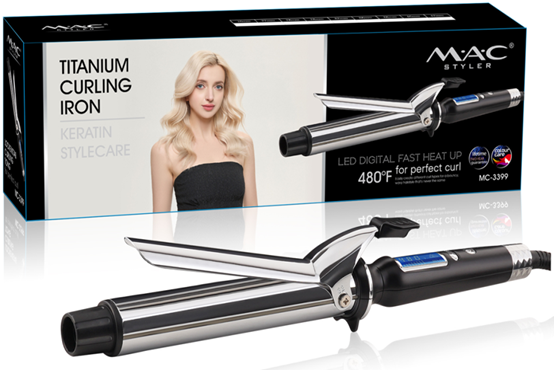 Fer à Friser en Titane avec Technologie Keratin Care